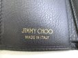 Photo10: Jimmy Choo Embossed Stars Black Leather Trifold Wallet Compact Wallet #9278