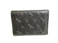 Photo2: Jimmy Choo Embossed Stars Black Leather Trifold Wallet Compact Wallet #9278 (2)