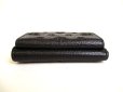 Photo6: Jimmy Choo Embossed Stars Black Leather Trifold Wallet Compact Wallet #9278