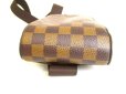 Photo5: LOUIS VUITTON Damier Brown Leather Waist Packs Belt Bag Geronimos #9289