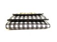 Photo5: miumiu Black White Madras Leather Trifold Wallet Compact Wallet #9307