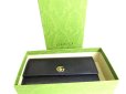 Photo12: GUCCI Marmont G Black Leather Bifold Long Wallet Purse #9312