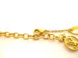 Photo7: LOUIS VUITTON Gold Plated Silver Plated Monogram Necklace #9316