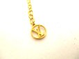 Photo8: LOUIS VUITTON Gold Plated Silver Plated Monogram Necklace #9316