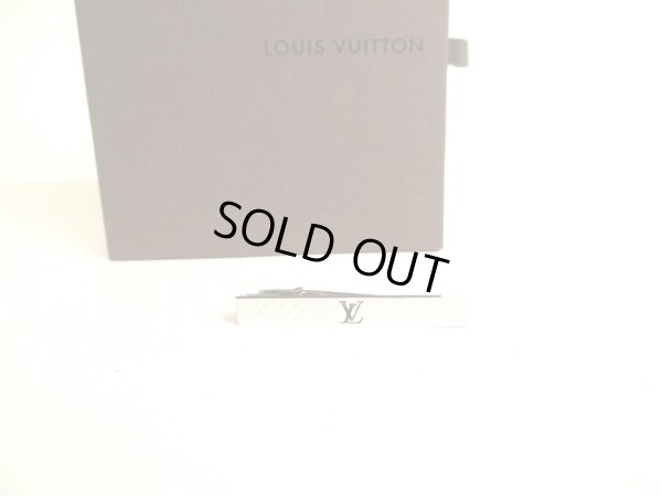 Photo1: LOUIS VUITTON Silver Steel Champs Elysees Tie Clips #9319