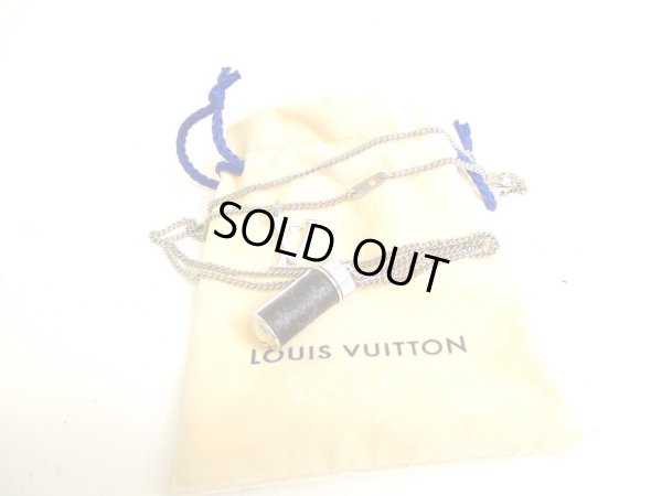 Photo1: LOUIS VUITTON Stainless Steel Monogram Eclipse Charms Necklace #9320