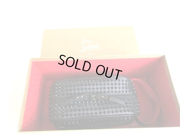 Photo12: Christian Louboutin Blaster Spikes Black Leather Clutch Bag Purse #9321