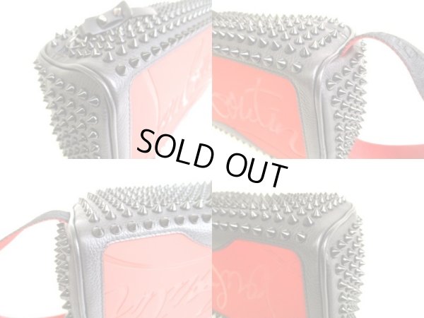 Photo6: Christian Louboutin Blaster Spikes Black Leather Clutch Bag Purse #9321