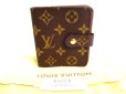 Photo1: LOUIS VUITTON Monogram Brown Leather Bifold Wallet Compact Zippe #9322 (1)