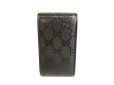 Photo2: GUCCI Imprimee Black PVC Leather Cigarette Case #9326 (2)