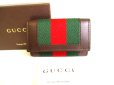 Photo1: GUCCI Brown Leather Champagne Gold H/W 6 Pics Key Cases #9327 (1)
