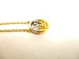 Photo4: LOUIS VUITTON Gold Silver LV Circle Medallion L TO V Necklace #9328