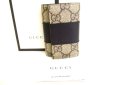 Photo1: GUCCI GG PVC Canvas Brown PVC Black Leather 6 Pics Key Cases #9332 (1)