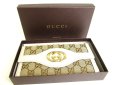 Photo12: GUCCI GG Brown Canvas White Leather Soho Long Wallet #9335
