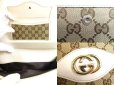 Photo9: GUCCI GG Brown Canvas White Leather Soho Long Wallet #9335