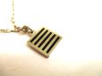 Photo6: LOUIS VUITTON Iconic Damier Pattern Enamel Damier Black Necklace #9336