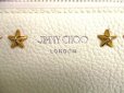 Photo10: Jimmy Choo Multicolor Metal Stars White Leather Round Zip Wallet #9341