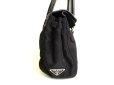 Photo3: PRADA Black Nylon Leather Tote Bag Hand Bag Purse #9344