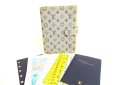 Photo1: LOUIS VUITTON Monogram Mini Blue Document Holders Small Ring Agenda Cover #9346 (1)