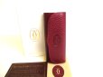 Photo1: Cartier Must de Cartier Bordeaux Leather 4 Pics Key Cases #9353 (1)