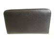 Photo2: BVLGARI BVLGARIBVLGARI Black Leather Round Zip Long Wallet #9354 (2)