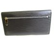 Photo2: LOUIS VUITTON Epi Black Leather Long Wallet Portefeuille Eugenie #9362 (2)