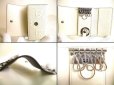 Photo8: GUCCI GG embossed White Leather 6 Pics Key Case #9364