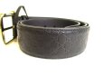Photo2: GUCCI GG Guccissima Black Leather Belt Waist Size M #9365 (2)