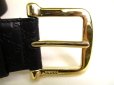 Photo8: GUCCI GG Guccissima Black Leather Belt Waist Size M #9365