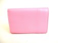 Photo2: BALENCIAGA Pink Leather Trifold Mini Wallet #9366 (2)