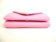 Photo5: BALENCIAGA Pink Leather Trifold Mini Wallet #9366