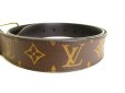 Photo2: LOUIS VUITTON Monogram Leather Pont Neuf 35MM Belt #9370 (2)