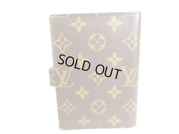 Photo2: LOUIS VUITTON Monogram Groom Brown Leather Document Holders Agenda PM #9371