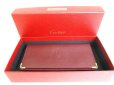 Photo12: Cartier Must de Cartier Bordeaux Leather Bifold Long Wallet #9375