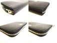 Photo7: Salvatore Ferragamo Gancini Black Leather Round Zip Wallet #9376