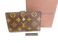 Photo1: LOUIS VUITTON Monogram Brown Leather Bifold Wallet Viennois #9377 (1)