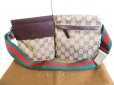 Photo1: GUCCI GG Brown Canvas Waist Packs Belt Bag Purse #9378 (1)
