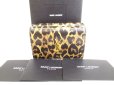 Photo1: Saint Laurent Paris YSL Leopard Leather Trifold Wallet Compact Wallet #9379 (1)