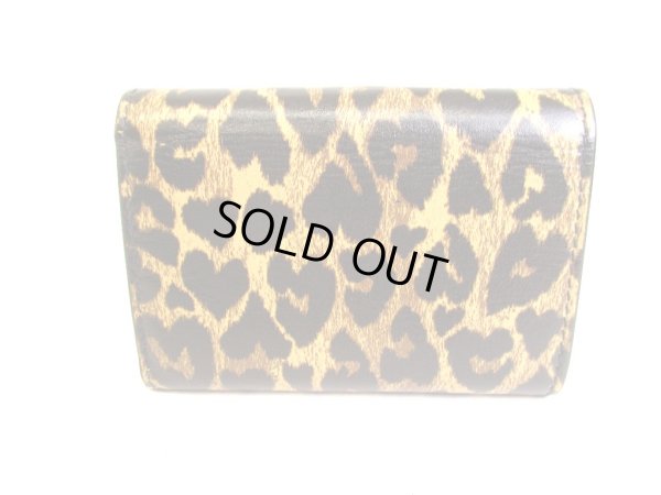 Photo2: Saint Laurent Paris YSL Leopard Leather Trifold Wallet Compact Wallet #9379