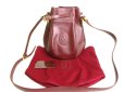Photo1: Cartier Must de Cartier Bordeaux Leather Crossbody Bag #9384 (1)