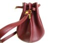 Photo4: Cartier Must de Cartier Bordeaux Leather Crossbody Bag #9384