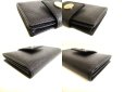 Photo7: BVLGARI Black Grain Leather Business Card Case Card Holder #9396