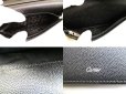 Photo9: Cartier Santos de Cartier Black Leather Bifold Long Wallet #9397