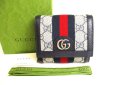 Photo1: GUCCI Double G GG PVC Leather Bifold Wallet Compact Wallet #9402 (1)