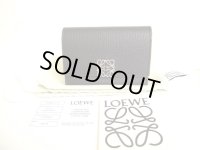LOEWE Black Leather Business Card Case Card Holder #9408