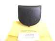 Photo1: LOUIS VUITTON Taiga Ardoise Leather Coin Purse Porto Monnaie Gousset #9415 (1)