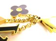 Photo5: LOUIS VUITTON Gold Bag Charm Key Holder Sac Fleures du monogram #9416