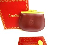 Cartier Must de Cartier Bordeaux Leather Coin Purse #9419