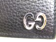 Photo12: GUCCI GG Black Leather Business Card Case #9423