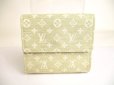 Photo2: LOUIS VUITTON Monogram Mini Lin White Canvas Brifold Wallet #9426 (2)